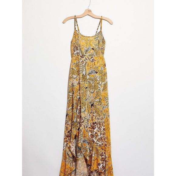 Free People Dresses & Skirts - NWT Free People Forever Yours Smocked Slip / Gold